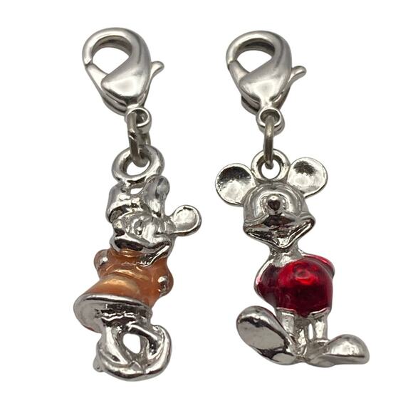 Disney Minnie Mickey Mouse Charms for Necklace/ Bracelets Lobster Clasps Pendant - Picture 1 of 9